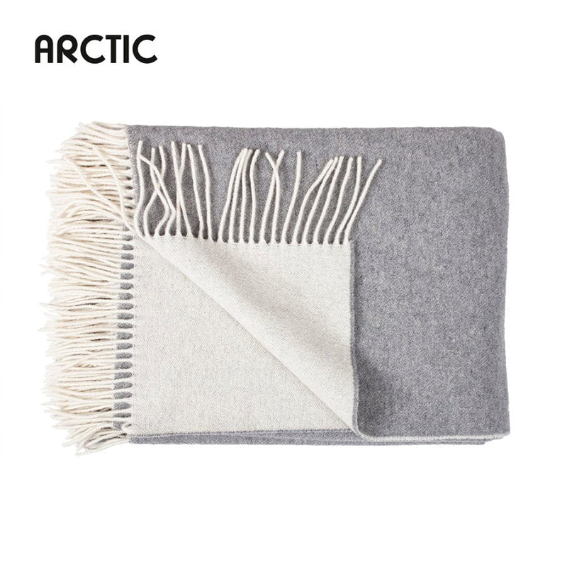 Arctic Plaid 130x190 / Beige SMILLA Uldplaid I Beige - ARCTIC