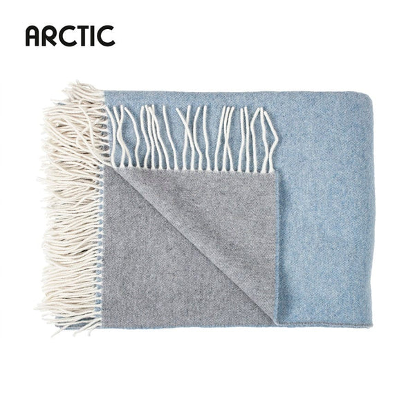 Arctic Sengetæppe 130x190 / Blå SMILLA Uldplaid I Blå - ARCTIC