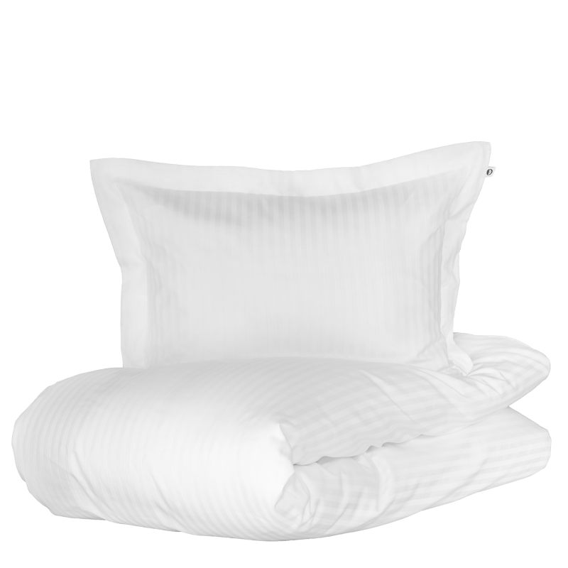 Borås Cotton Sengetøj Harmony Sengesæt 140x220 Fra Borås Cotton - Optical White