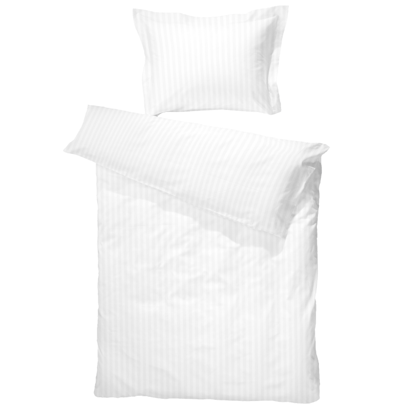 Borås Cotton Sengetøj Harmony Sengesæt 140x220 Fra Borås Cotton - Optical White