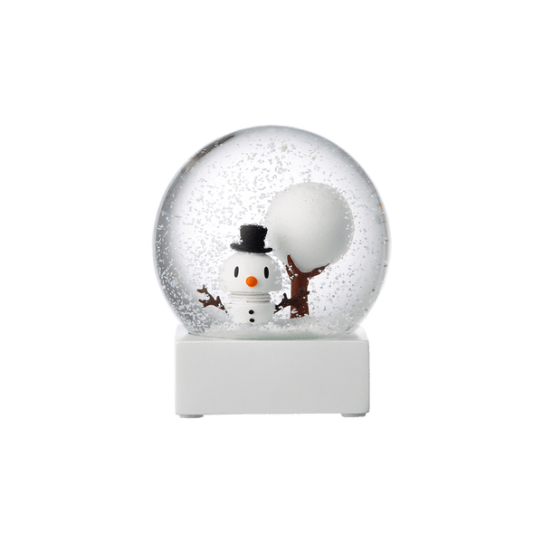 Hoptimist Hvid / B10xL10xH11.7 cm Snowman Snow Globe Hoptimist I White Fra Hoptimist