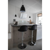 House Nordic Barstol Sort Trondheim Barstol i sort med chrome ben 2 stk - House Nordic