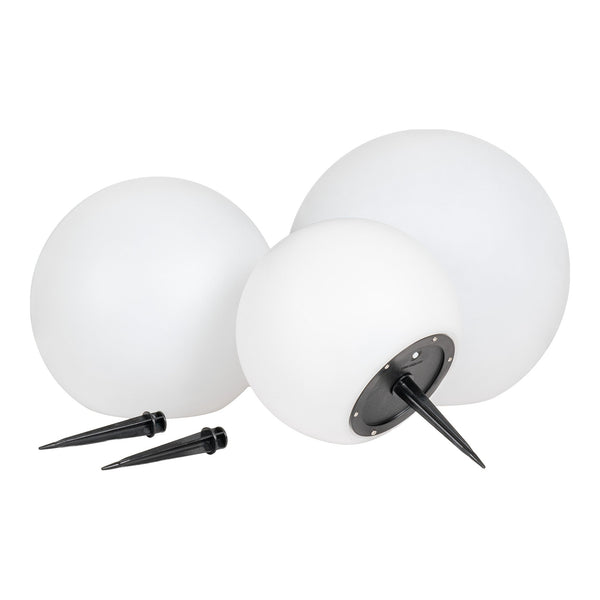 House Nordic Lanterne Hvid Lifton LED Lampe i hvid med integreret solceller sæt af 3 - House Nordic