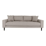 House Nordic Sofa Grå / B210xL93xH78 cm Lido 3 Personers Sofa, stone med to puder og sorte træben Fra House Nordic B210xL93xH78 cm