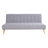 House Nordic Sofa Grå / B86-109xL180xH81 cm Oxford Sovesofa i stof, lysegrå med natur ben Fra House Nordic B86-109xL180xH81 cm