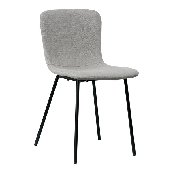House Nordic Spisebordsstol Grå Halden Spisebordsstol Spisebordsstol i lysegrå med sorte ben 2 stk - House Nordic