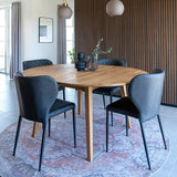 House Nordic Spisebordsstol Grå Pisa Spisebordsstol i PU i mørkegrå med sorte ben 4 stk - House Nordic