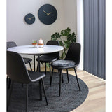 House Nordic Spisebordsstol Sort Stockholm Spisebordsstol i kunstlæder i sort med sorte ben 2 stk - House Nordic