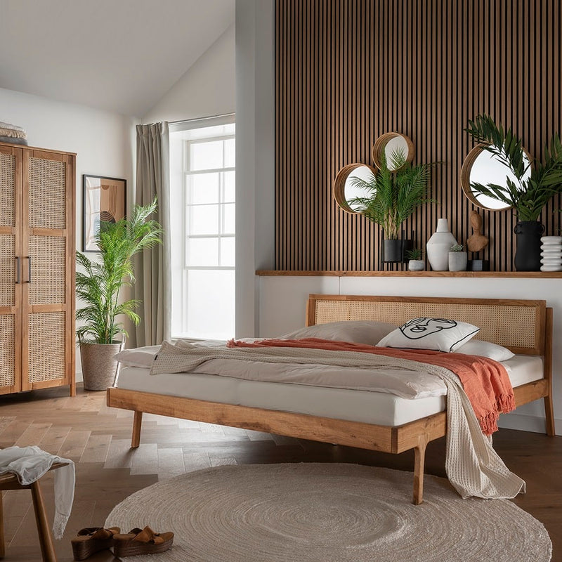 Organic Sleep 160x200 | Lille dobbelt seng Thor Snedker Sengeramme I Massiv FSC Egetræ & Fransk Flet Fra Organic Sleep