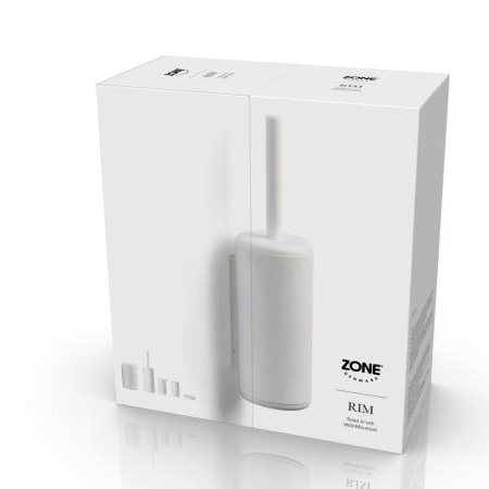 ZONE DENMARK Zone Rim Toiletbørste til væg Dia 10 x 38,2 cm White